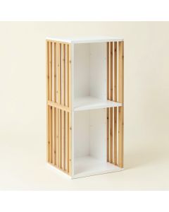 Dawn Arc Narrow Cubby Tower (synthetic illustration; no displayed measurements)