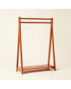 Willow Arc Empty Garment Rack - Terracotta (synthetic illustration; no displayed measurements)