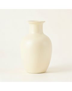 Pine Branch Empty Decorative Vase - Cream (synthetic illustration; no displayed measurements)