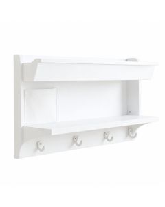 Reed Canyon Wall-Mounted Entryway Organizer Shelf - White