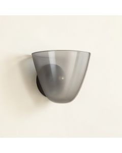 Sage Crest Wall Sconce Mounted On A Plain Wall - Gray (synthetic illustration; no displayed measurements)