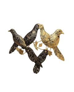 Beautiful Patterned Metal Flocking Birds Wall Decor