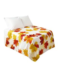 Fall Image Of Canadian Maple Leaves In With Soft Reflection Effects Duvet Cover Set