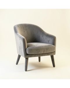 Sage Arc Upholstered Armchair - Gray (synthetic illustration; no displayed measurements)