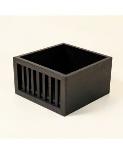 Brook Edge Empty Furniture-Style Litter Enclosure - Black (synthetic illustration; no displayed measurements)