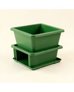 Reed Bluff Empty Raised Planter - Green (synthetic illustration; no displayed measurements)