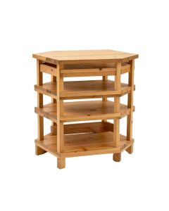 6-Layer Portable Bamboo Splint Multi-Function 15 Pair Shoe Rack