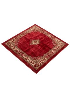 Kimes Power Loom Polyester Red Rug