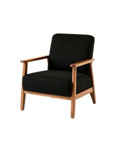 Stone Branch Upholstered Armchair - Black (synthetic illustration; no displayed measurements)