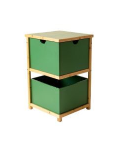 Laurel Dale Freestanding Pull-Out Hamper Cabinet - Green