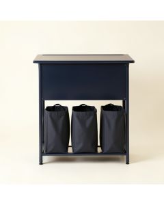 River Bend Laundry Sorting Station With Plain Removable Bags - Navy (synthetic illustration; no displayed measurements)