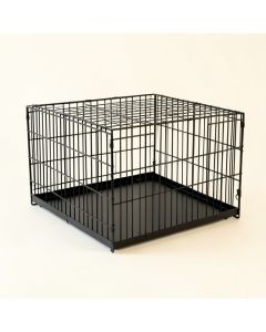 Clay Branch Empty Furniture-Style Pet Crate - Black (synthetic illustration; no displayed measurements)