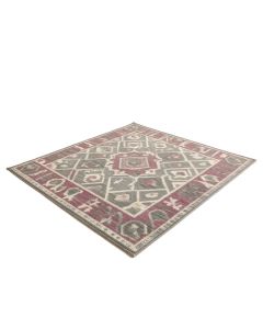Zabala Geometric Plum/Gray Area Rug