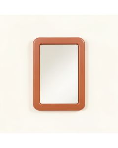 Rowan Crest Framed Wall Mirror - Terracotta (synthetic illustration; no displayed measurements)