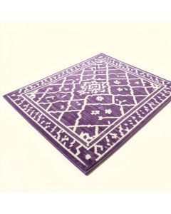Creedan Geometric Purple/White Area Rug (synthetic illustration; no displayed measurements)
