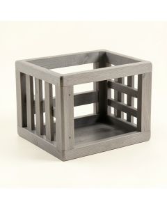 Heath Crest Empty Furniture-Style Pet Crate - Gray (synthetic illustration; no displayed measurements)