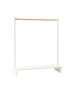 Linden Arc Empty Garment Rack - White (synthetic illustration; no displayed measurements)