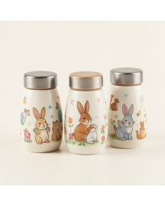 Certified International Bunny Patch 3D Salt And Pepper Shaker Set (synthetic illustration; no displayed measurements)