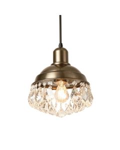 Andrews 1 - Light Single Globe Pendant With Crystal Accents (synthetic illustration; no displayed measurements)
