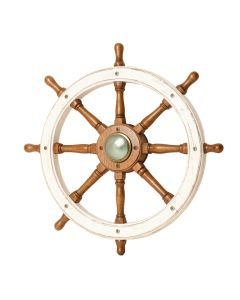 Ornamental Nautical Ship Steering Wheel Home Wall Decor (synthetic illustration; no displayed measurements)