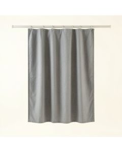 Glen Brook Shower Curtain Hanging Flat From A Plain Rod - Gray (synthetic illustration; no displayed measurements)