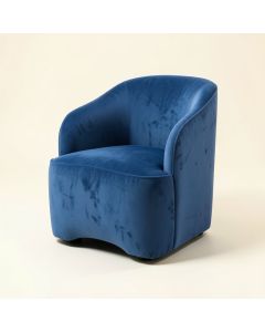 Sarko Velvet Side Chair In Blue (synthetic illustration; no displayed measurements)