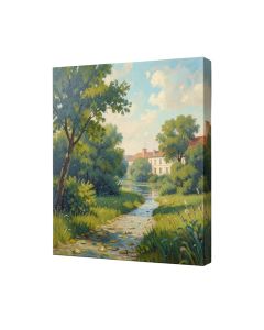 Chapelton At Argenteuil Claude Monet Framed Oil Painting Print On Wrapped Canvas