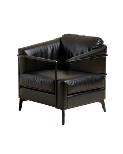 Aubrie 29 '' Wide Top Grain Leather Armchair (synthetic illustration; no displayed measurements)