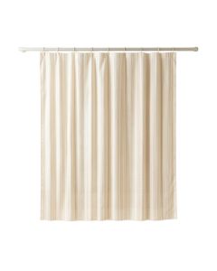 Wren Bluff Shower Curtain Hanging Flat From A Plain Rod - Cream (synthetic illustration; no displayed measurements)