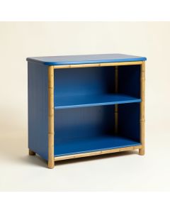 Field Bluff Low Bookcase - Blue (synthetic illustration; no displayed measurements)