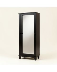 Kirklin Lockable Cabinet Organizer Storage Box Free Standing Jewelry Armoire With Mirror (synthetic illustration; no displayed measurements)