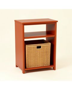 Willow Brook Freestanding Pull-Out Hamper Cabinet - Terracotta (synthetic illustration; no displayed measurements)