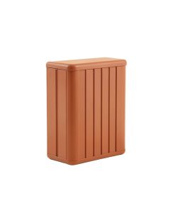 Slate Bluff Narrow Outdoor Storage Bench - Terracotta (synthetic illustration; no displayed measurements)