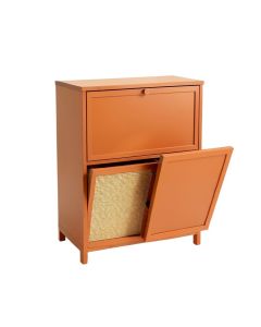 Holly Branch Freestanding Pull-Out Hamper Cabinet - Terracotta (synthetic illustration; no displayed measurements)