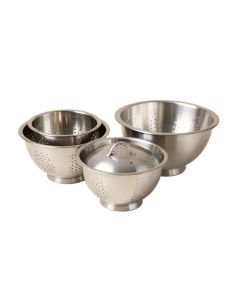 Cuisinart 3 Piece Stainless Steel Strainer Set (synthetic illustration; no displayed measurements)