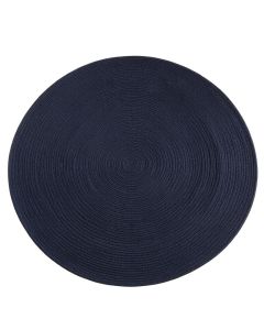 Rowan Arc Round Area Rug - Navy