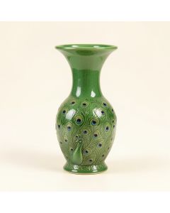 Resa Majolica Style Peacock Table Vase (synthetic illustration; no displayed measurements)