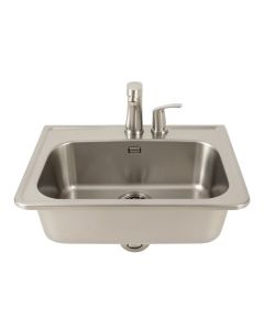 Kohler Tailor Medium Single Basin Stainless Steel Sink With Large Flora Insert
