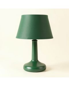 Harbor Crest Table Lamp With A Plain Fabric Shade - Green (synthetic illustration; no displayed measurements)