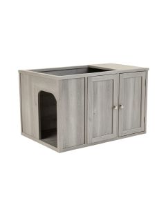 Harbor Branch Empty Furniture-Style Litter Enclosure - Gray (synthetic illustration; no displayed measurements)