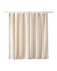 Vale Brook Shower Curtain Hanging Flat From A Plain Rod - Cream (synthetic illustration; no displayed measurements)