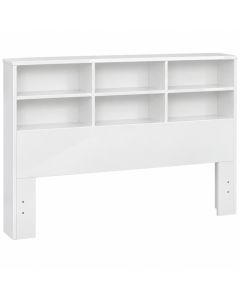 Divito Contemporary Style Glossy Full Bookcase Headboard With 6 Shelves