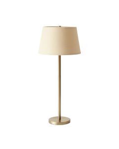 Heath Bridge Floor Lamp With A Plain Fabric Shade - Beige (synthetic illustration; no displayed measurements)