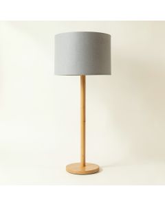 Meadow Crest Floor Lamp With A Plain Fabric Shade - Gray (synthetic illustration; no displayed measurements)