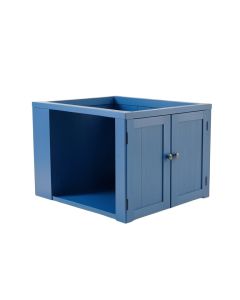 Heath Dell Empty Furniture-Style Litter Enclosure - Blue (synthetic illustration; no displayed measurements)