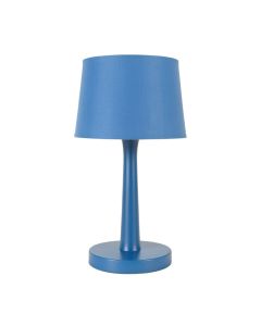Briar Branch Table Lamp With A Plain Fabric Shade - Blue
