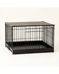 Rowan Brook Empty Furniture-Style Pet Crate - Black (synthetic illustration; no displayed measurements)