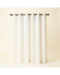 Solid Semi-Sheer Grommet Curtain Panels (synthetic illustration; no displayed measurements)