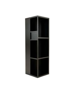 Clay Crossing Narrow Cubby Tower - Black (synthetic illustration; no displayed measurements)