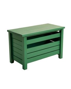 Fern Crest Narrow Outdoor Storage Bench - Green